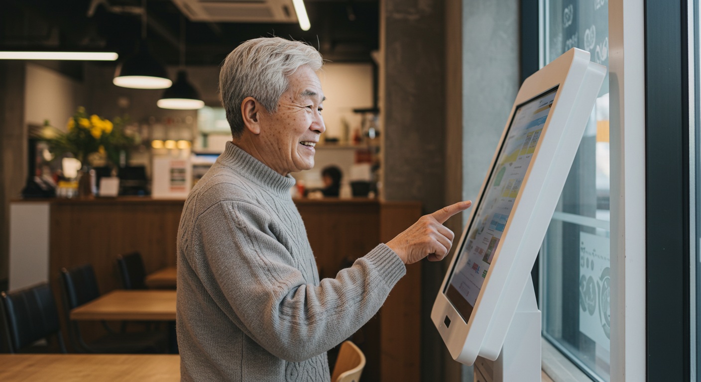 디지털 기기로 행정 서비스를 성공적으로 활용하는 어르신
