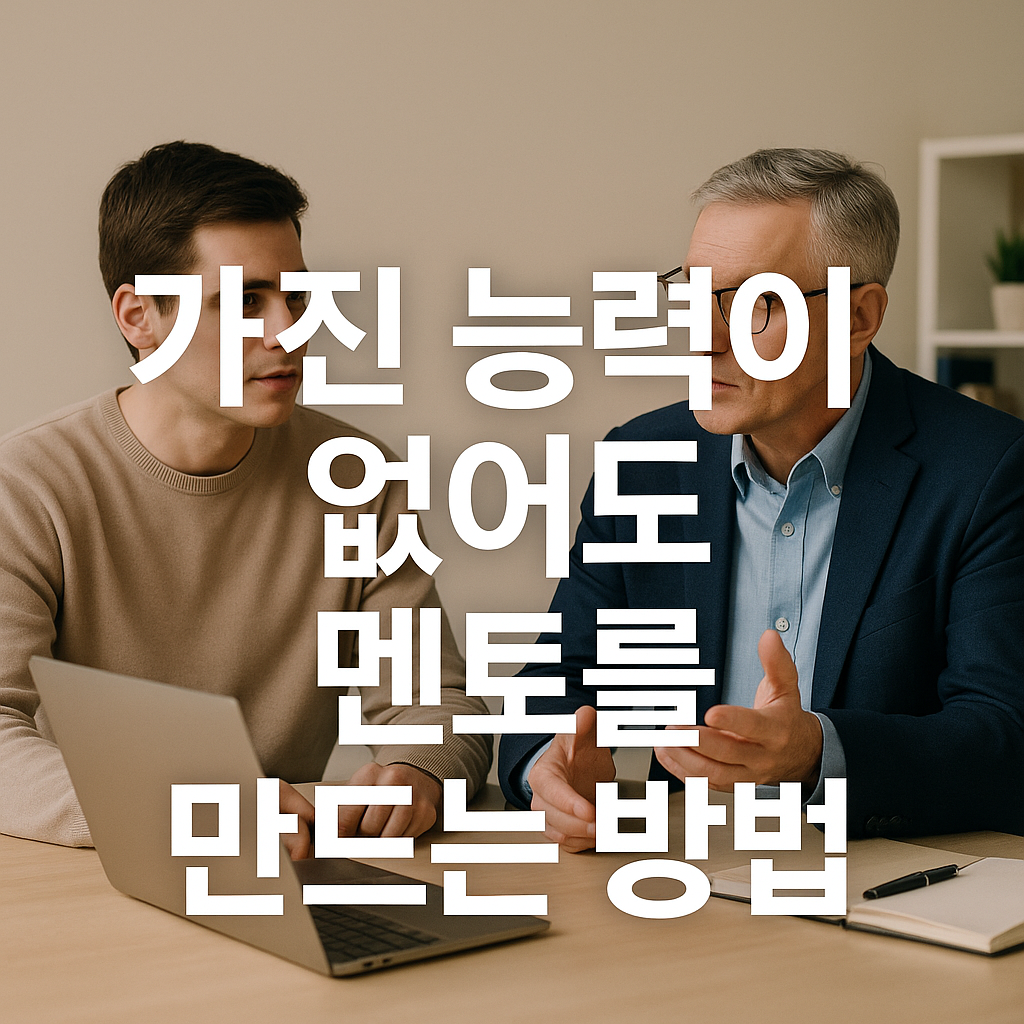 가진 능력이 없어도 멘토를 만드는 방법