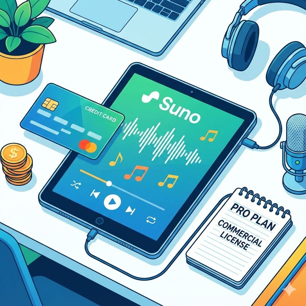AI 음악 작곡 수노(Suno) 상업적 사용법: 프로 요금제 가입과 결제 절차 총정리