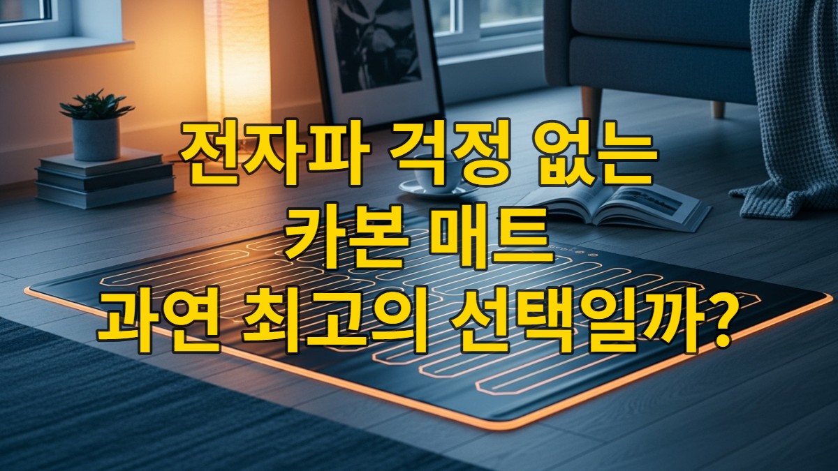 카본 매트가 깔린 거실 모습
