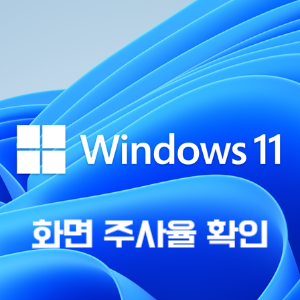windows11 화면 주사율 확인
