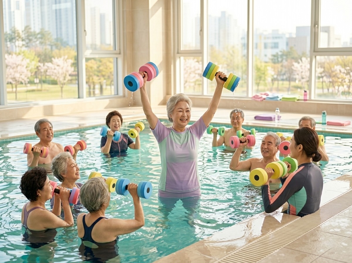수중 운동이 시니어 관절 건강에 특히 효과적인 이유