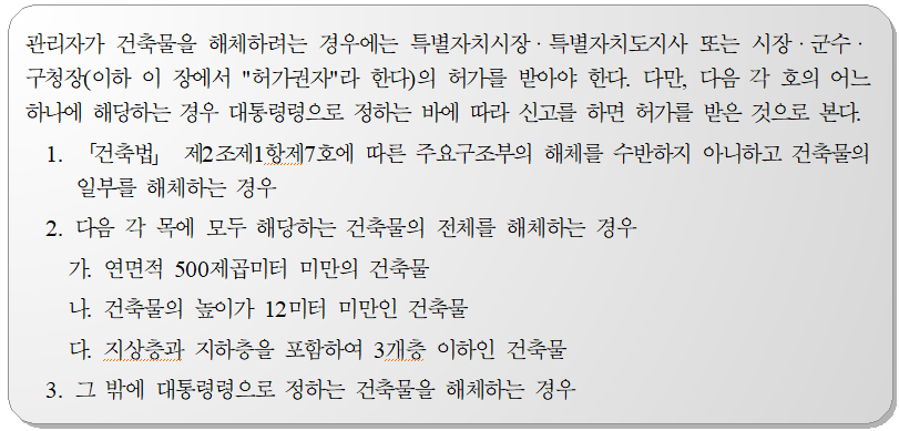 해체허가 대상