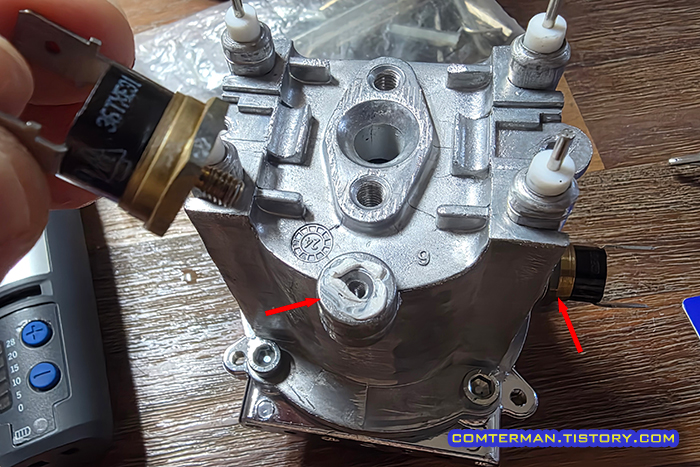 가찌아 클래식 보일러 써모셋 장착 위치