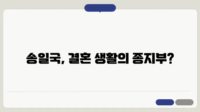송일국이혼