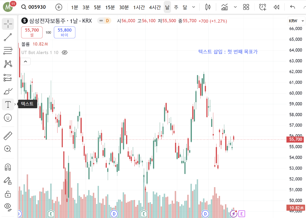 트레이딩뷰 텍스트 삽입