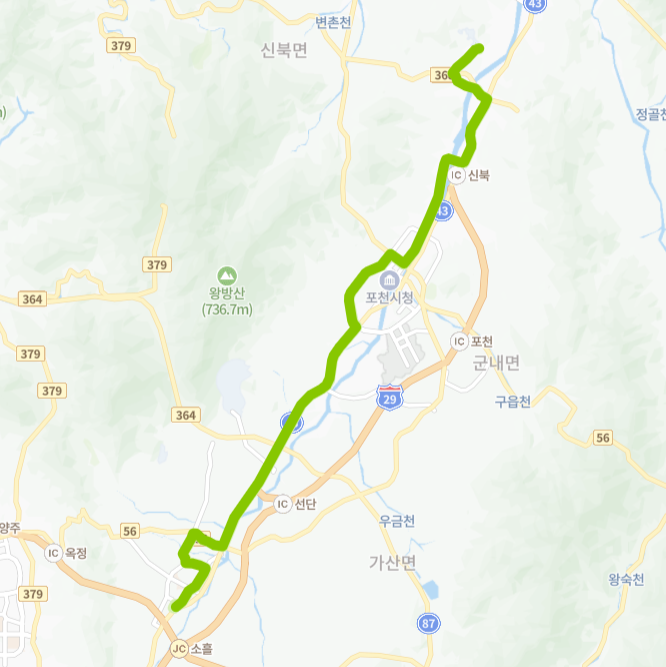 포천-88번-버스-노선-지도