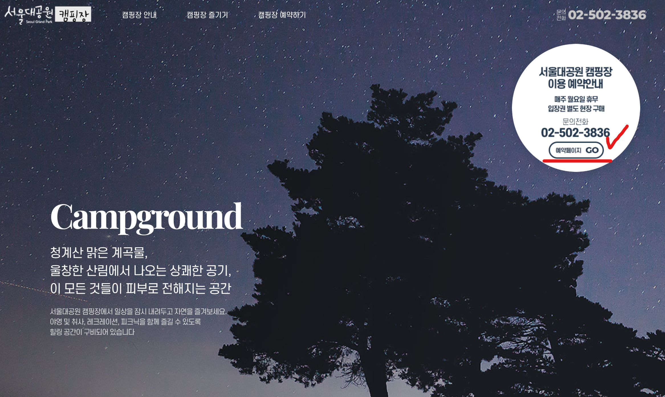 서울대공원 캠핑장