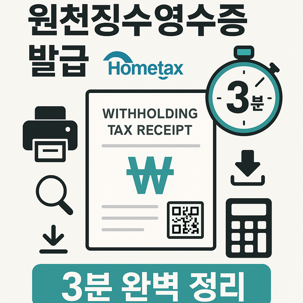 원천징수영수증 발급 3분 완벽 정리