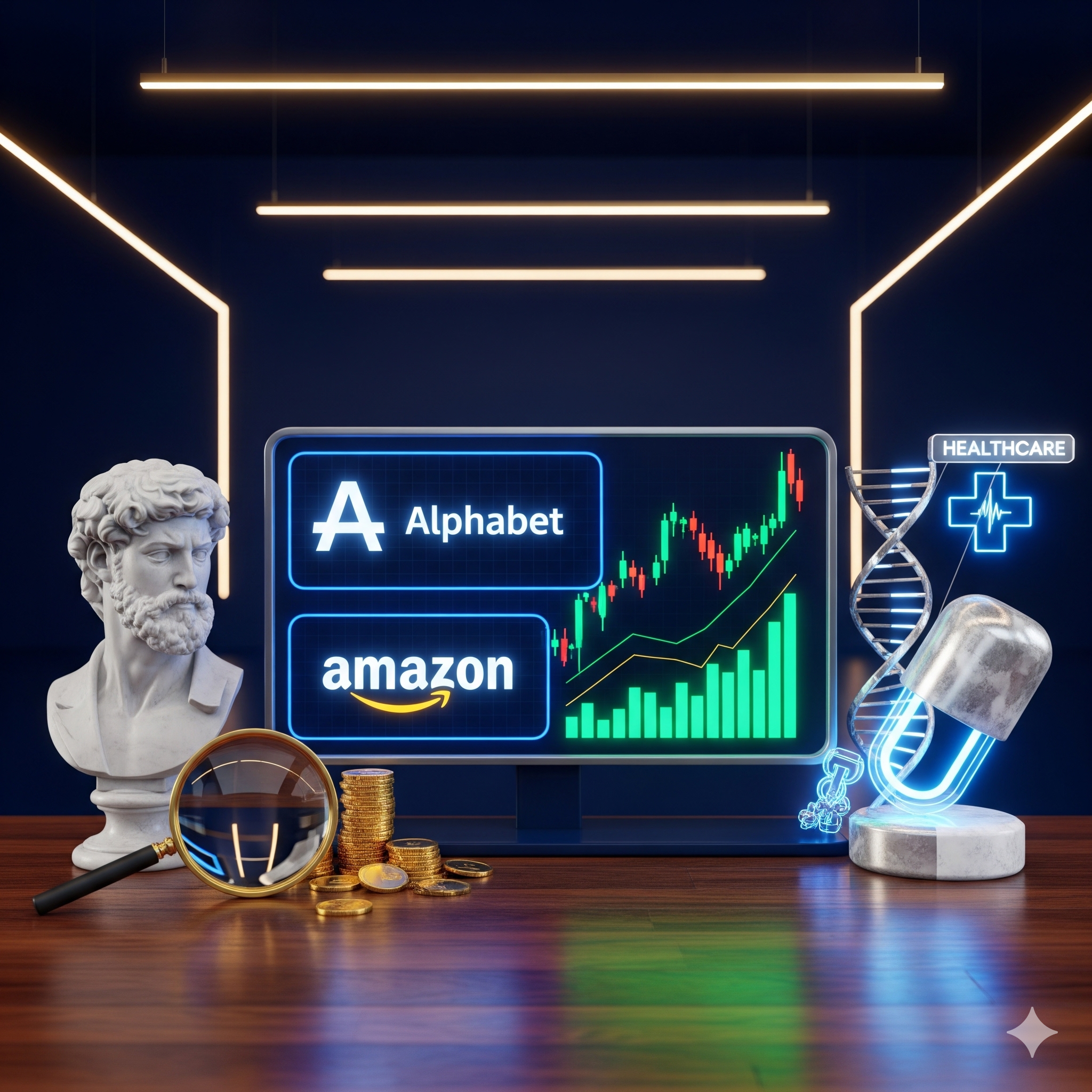 빅테크와 헬스케어 섹터에 집중하는 2025년 월가 대가들의 투자 전략 시각화