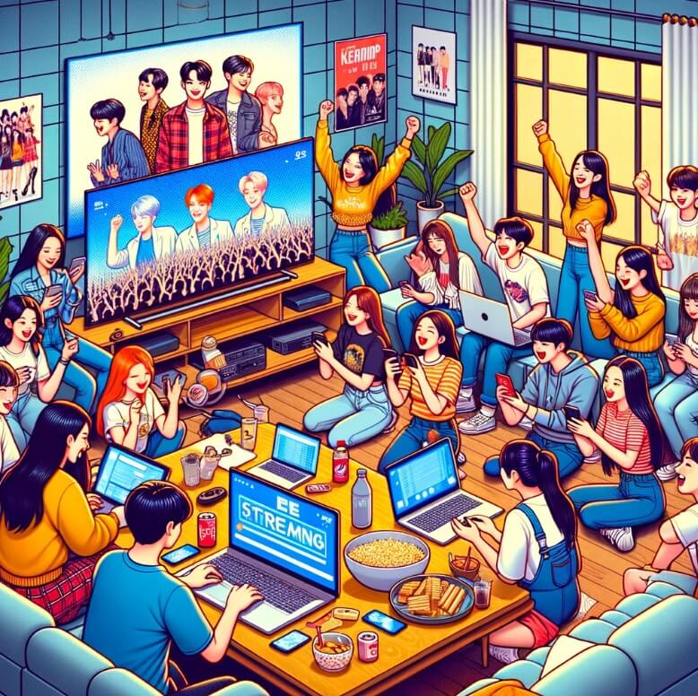 한국 팬덤의 디지털 동원을 구현하고 있다