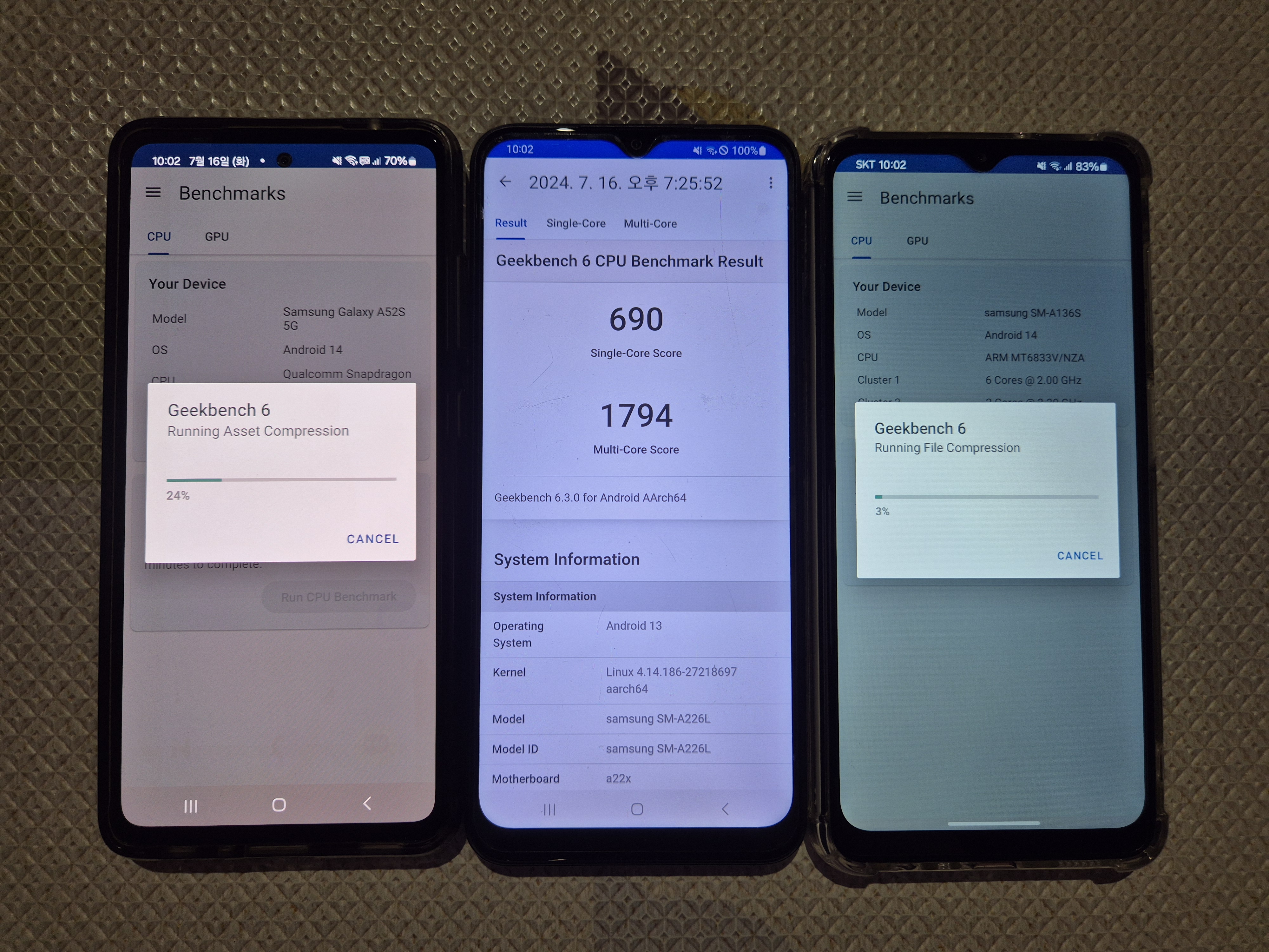 갤럭시 버디 긱벤치6 점수