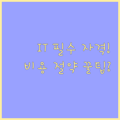 IT 취업 필수 자격증 레벨별 응시료..