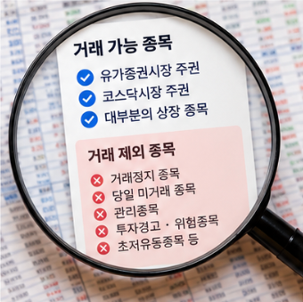 애프터마켓 거래종목과 주문 시 주의사항