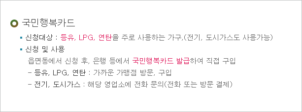 국민행복카드 신청 및 사용