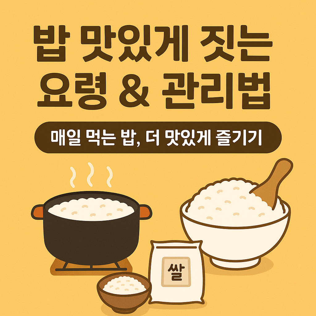 밥 맛있게 짓는 요령