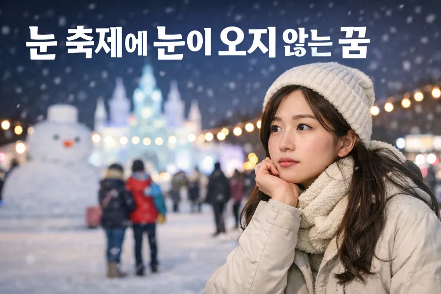 눈 축제에 눈이 오지 않는 꿈