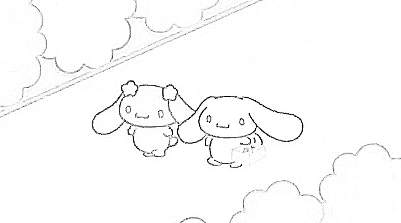 다양한 시나모롤 색칠공부