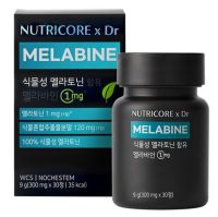 뉴트리코어 식물성 멜라토닌 함유 멜라바인 1mg, 9g, 1개