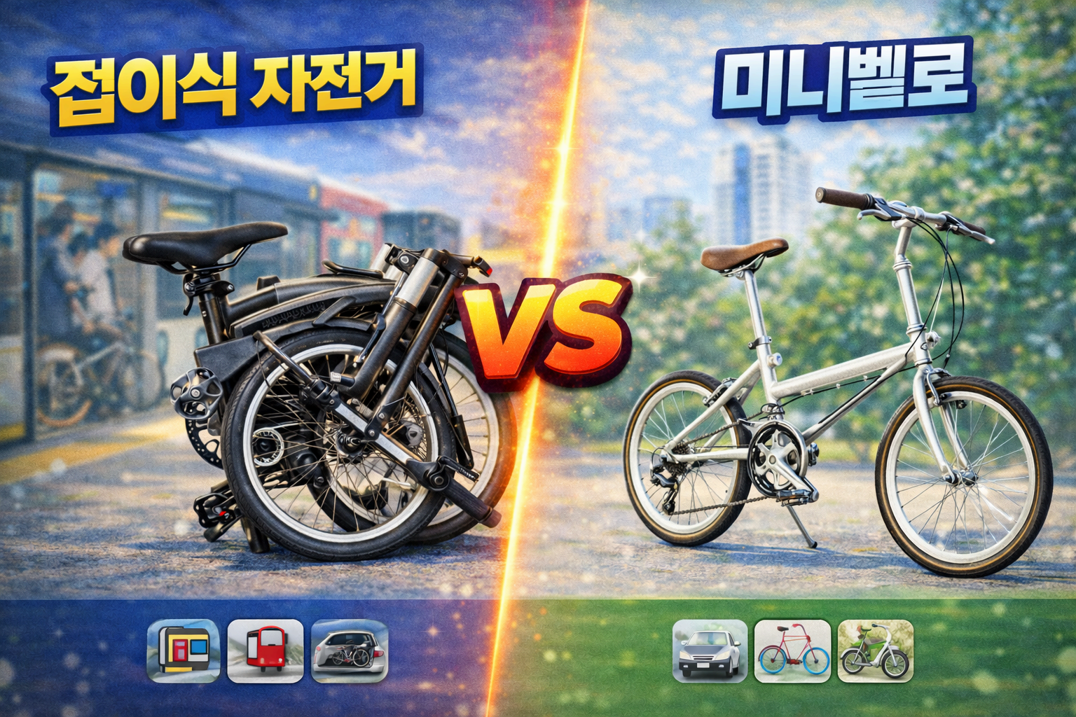접이식 자전거 vs 미니벨로 차이점 완벽 비교
