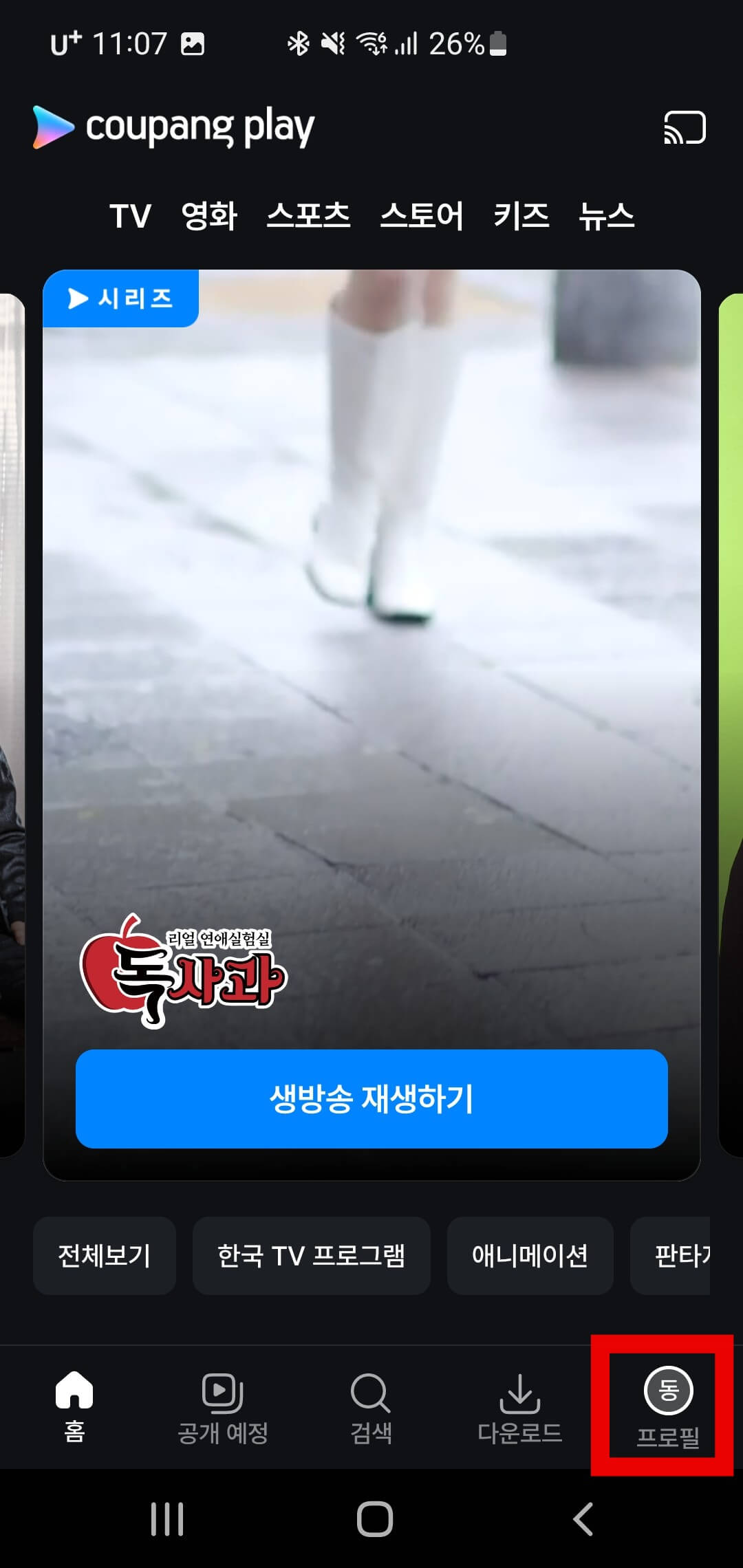 쿠팡플레이 다운로드