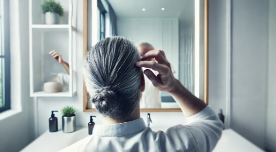 새치는 유전적 요인이 강한 편입니다. 60% 정도입니다.