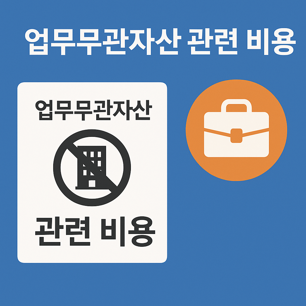 업무무관자산 관련 비용 사진