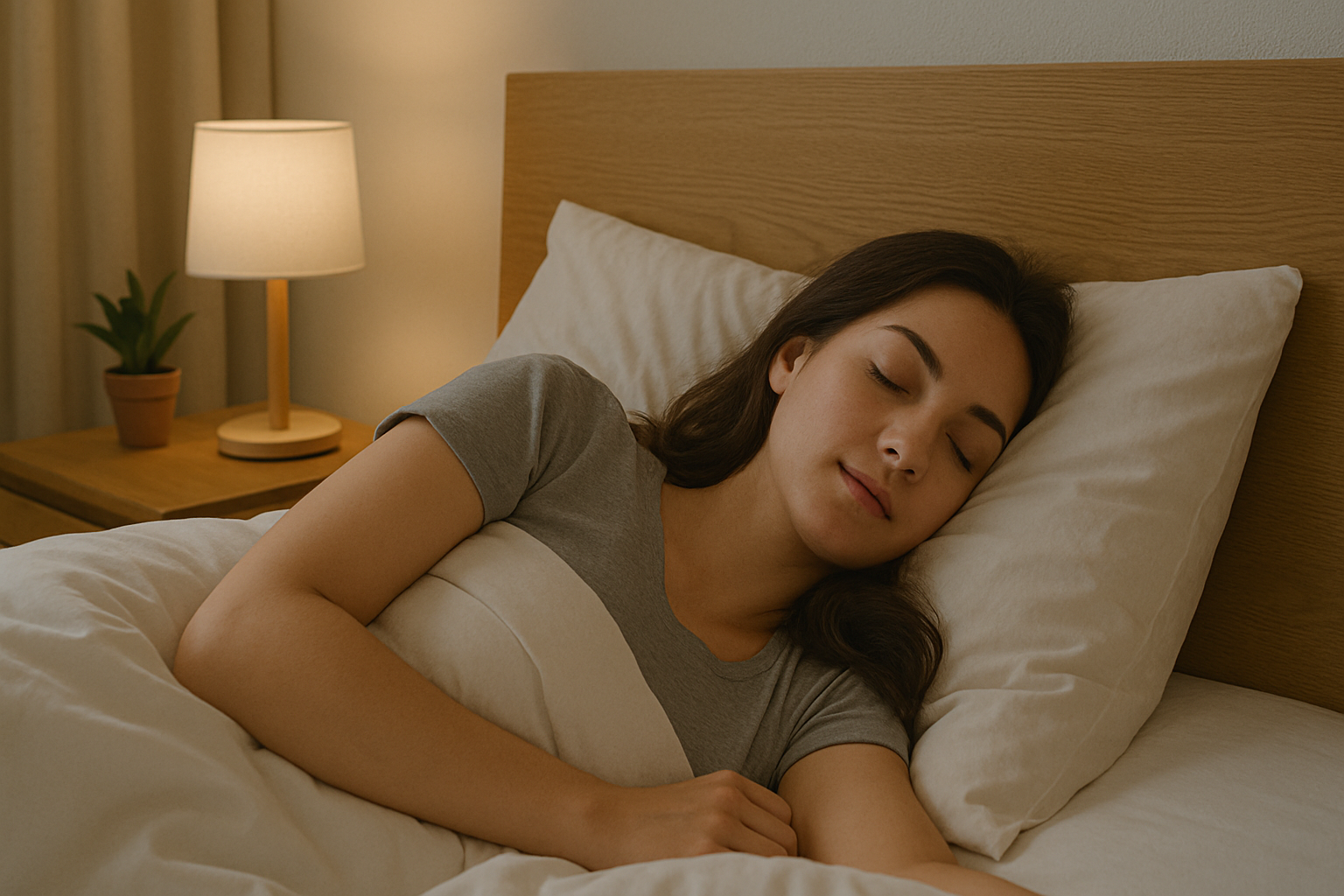 수면을 즐기는 여성