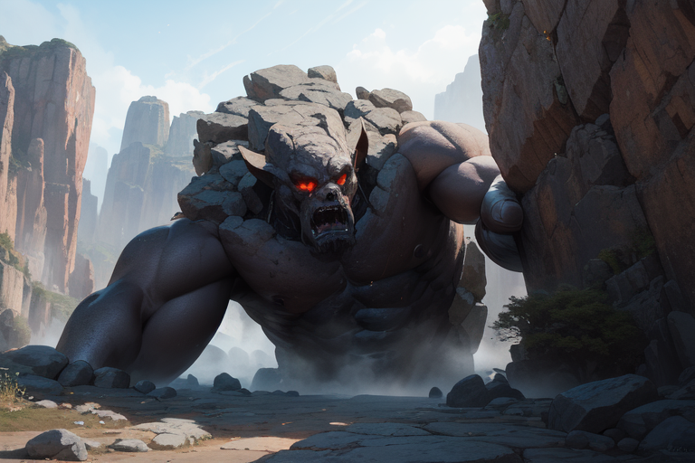 a giant made of rock