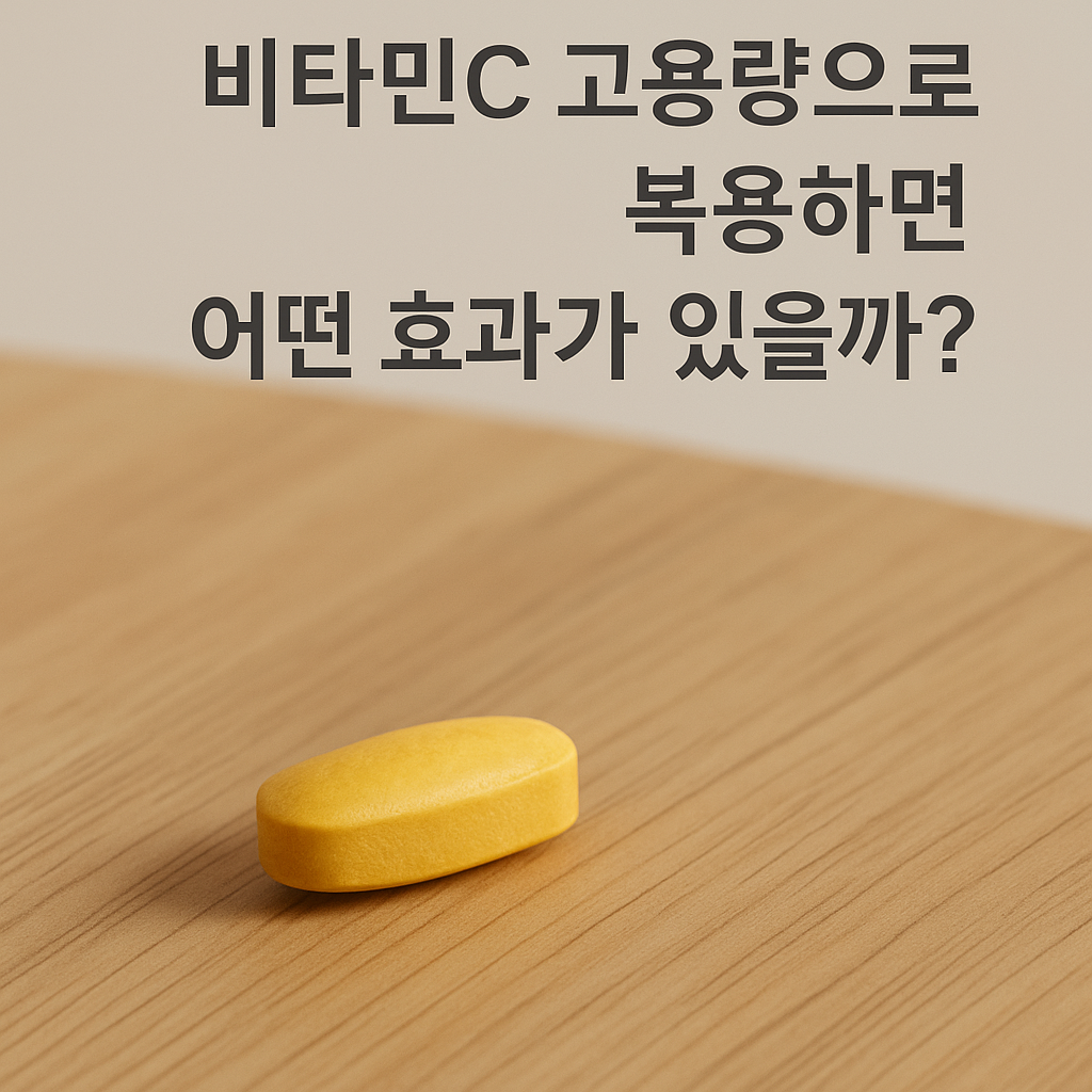 비타민C 고용량 복용, 어떤 효과가 있을까?