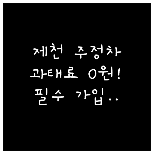 제천시 주정차 단속 문자 알림 서비스..