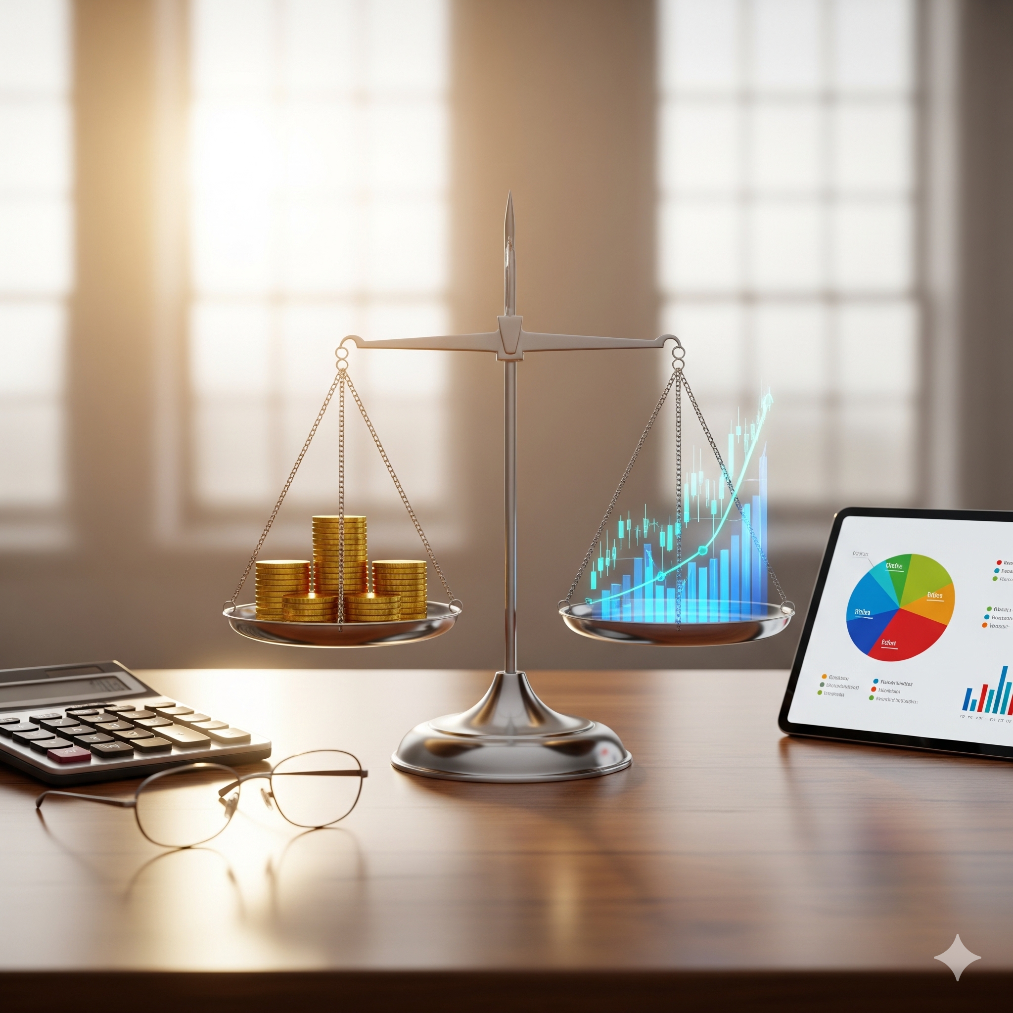 자산배분 리밸런싱 전략, 주식 및 안전자산 균형, 투자 포트폴리오 관리, 금융 재태크 이미지