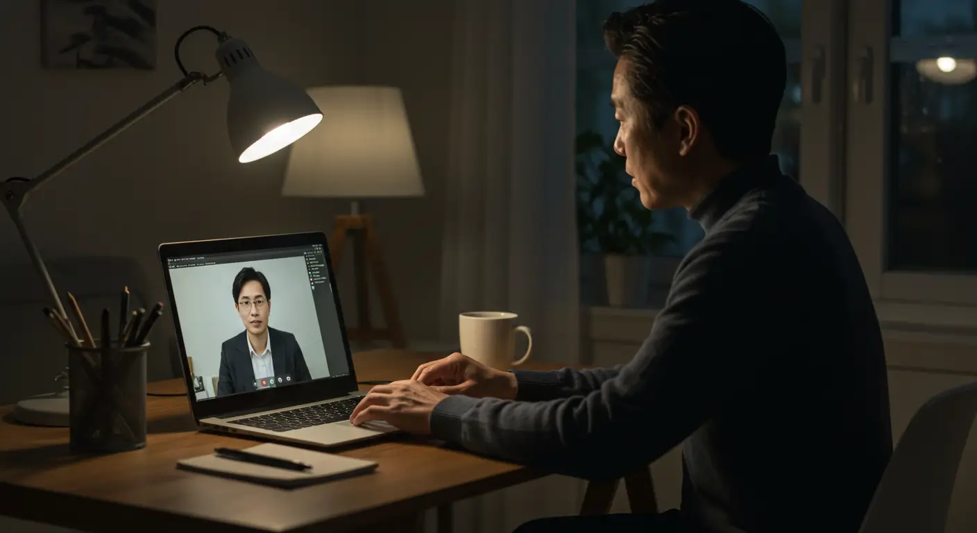 상속지분대출 문제를 해결하기 위해 전문가와 11 비대면으로 상담받는 모습