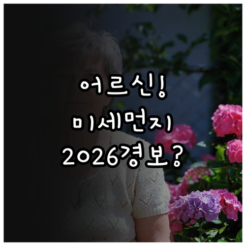 어르신 미세먼지 주의사항 2026년 ..