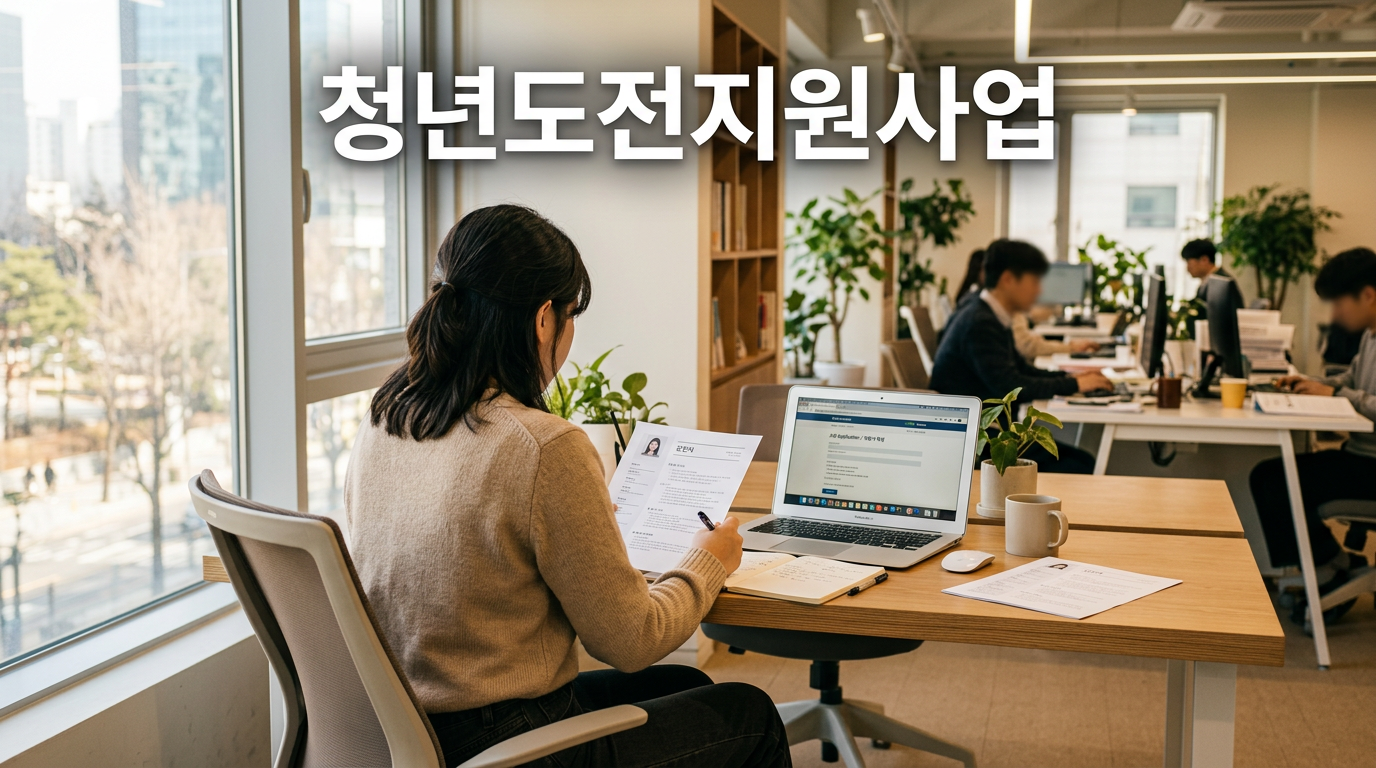 청년도전지원사업 신청자격과 지원금을 보여주는 사진
