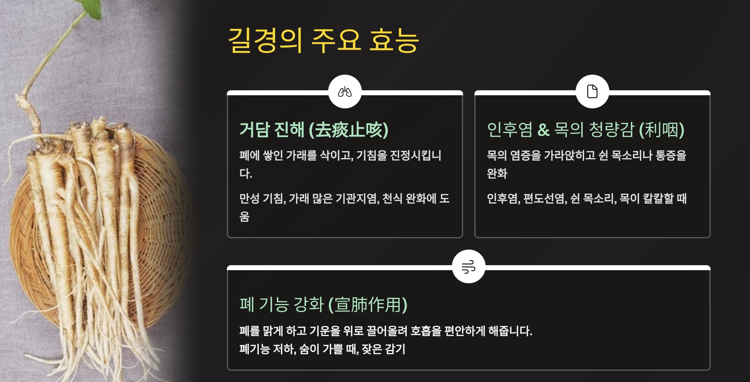 길경의 효능