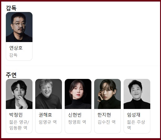넷플릭스 영화 얼굴 등장인물