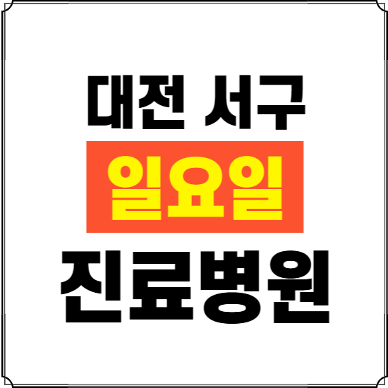 대전 서구 일요일 진료병원 찾기 ❘ 24시 휴일 주말 응급 야간 심야 문여는 병원