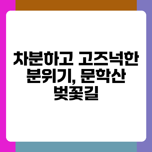 차분하고 고즈넉한 분위기 문학산 벚꽃길.png