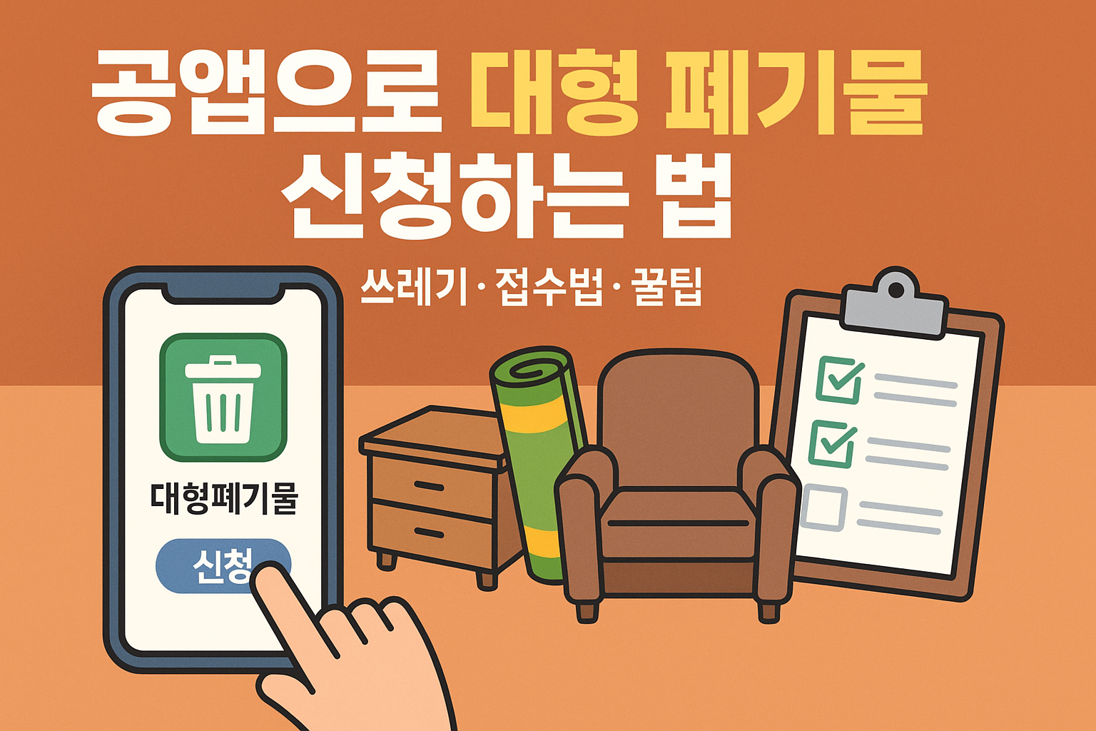 대형 폐기물 버리는 법 이미지