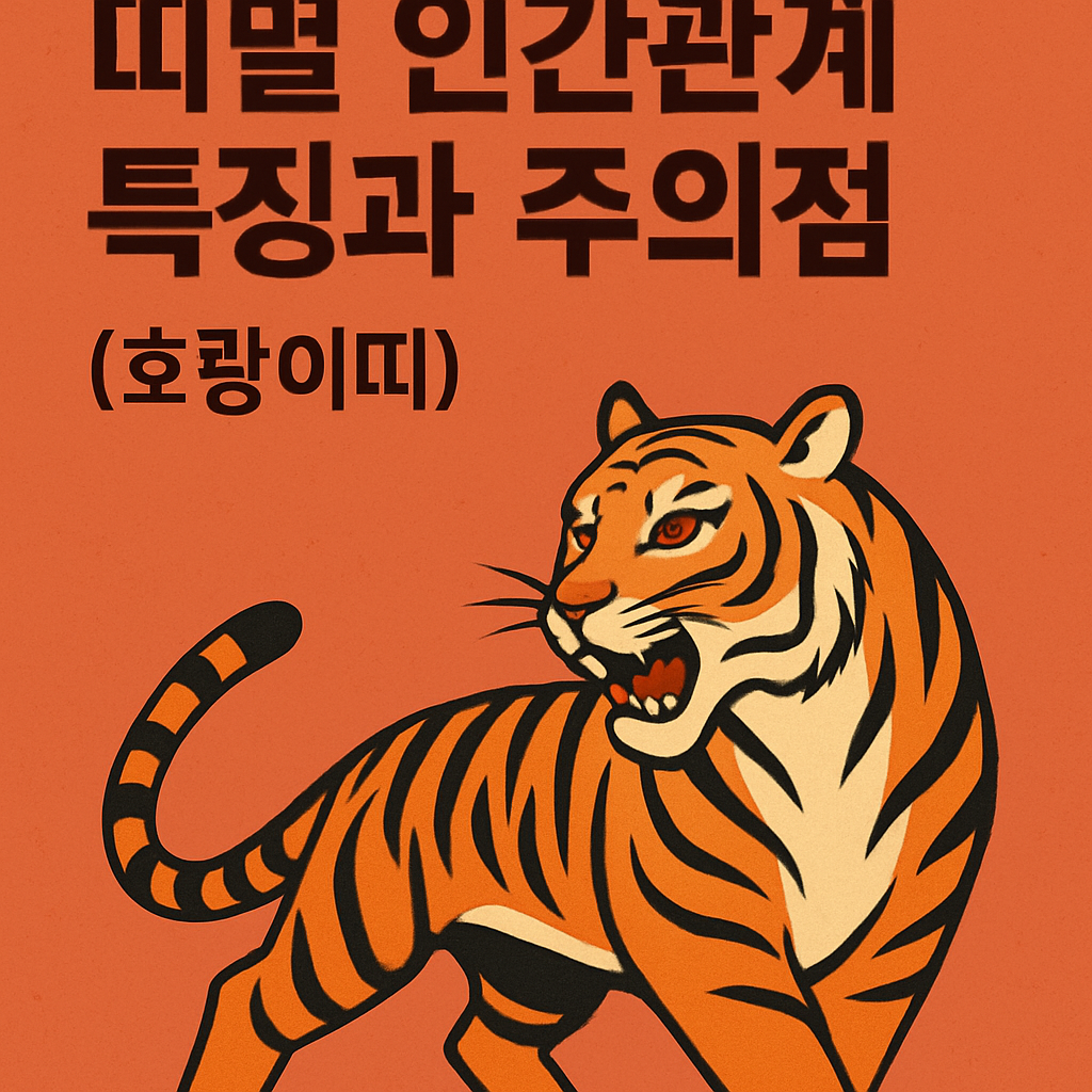 띠별 인간관계 특징과 주의점 (호랑이띠)