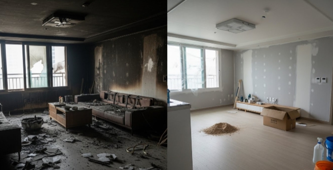 서울시 서대문구 화재 청소중