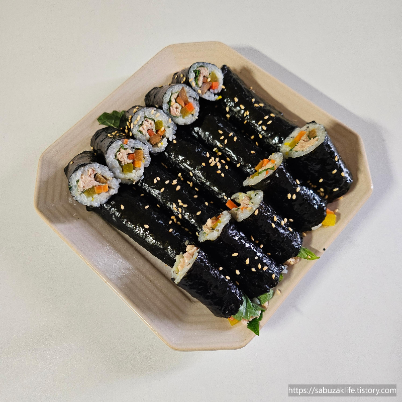 미니 참치 김밥 완성 2