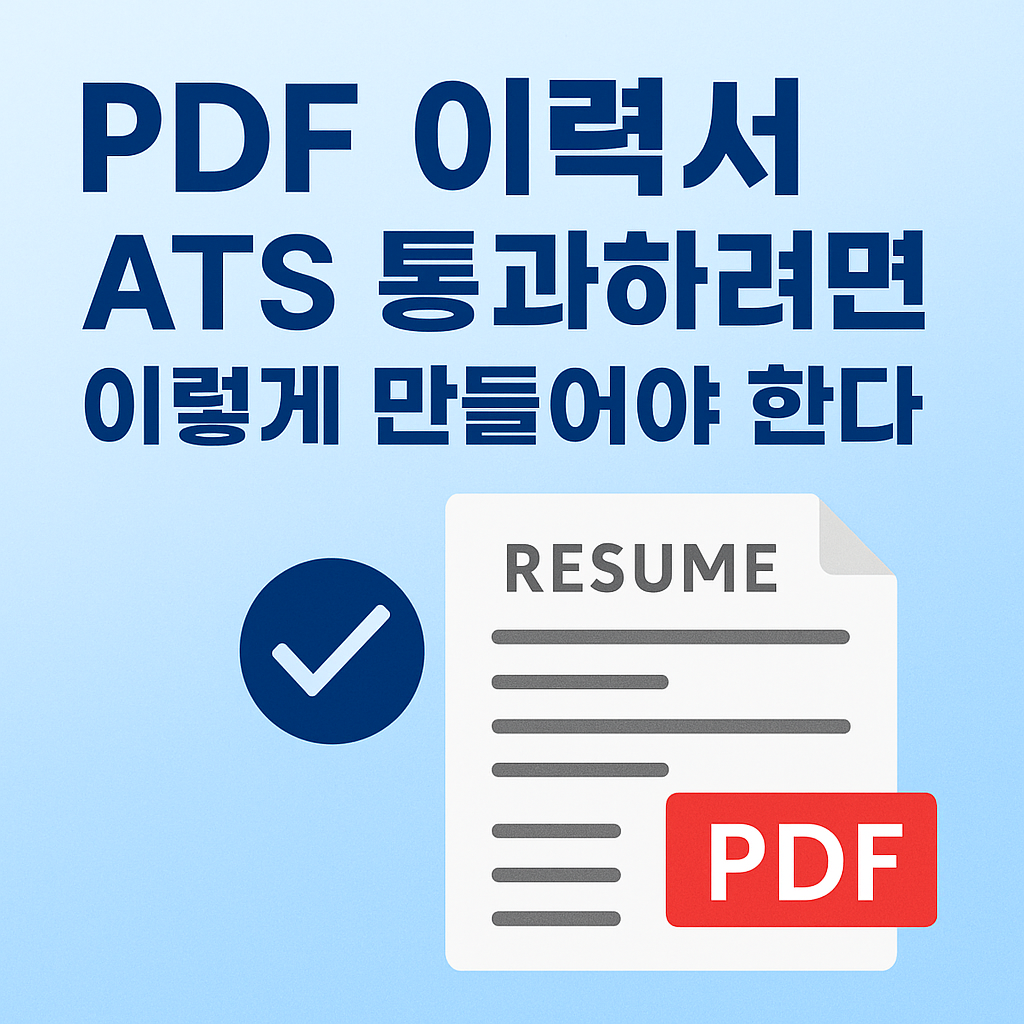pdf 이력서 ats 통과 하려면