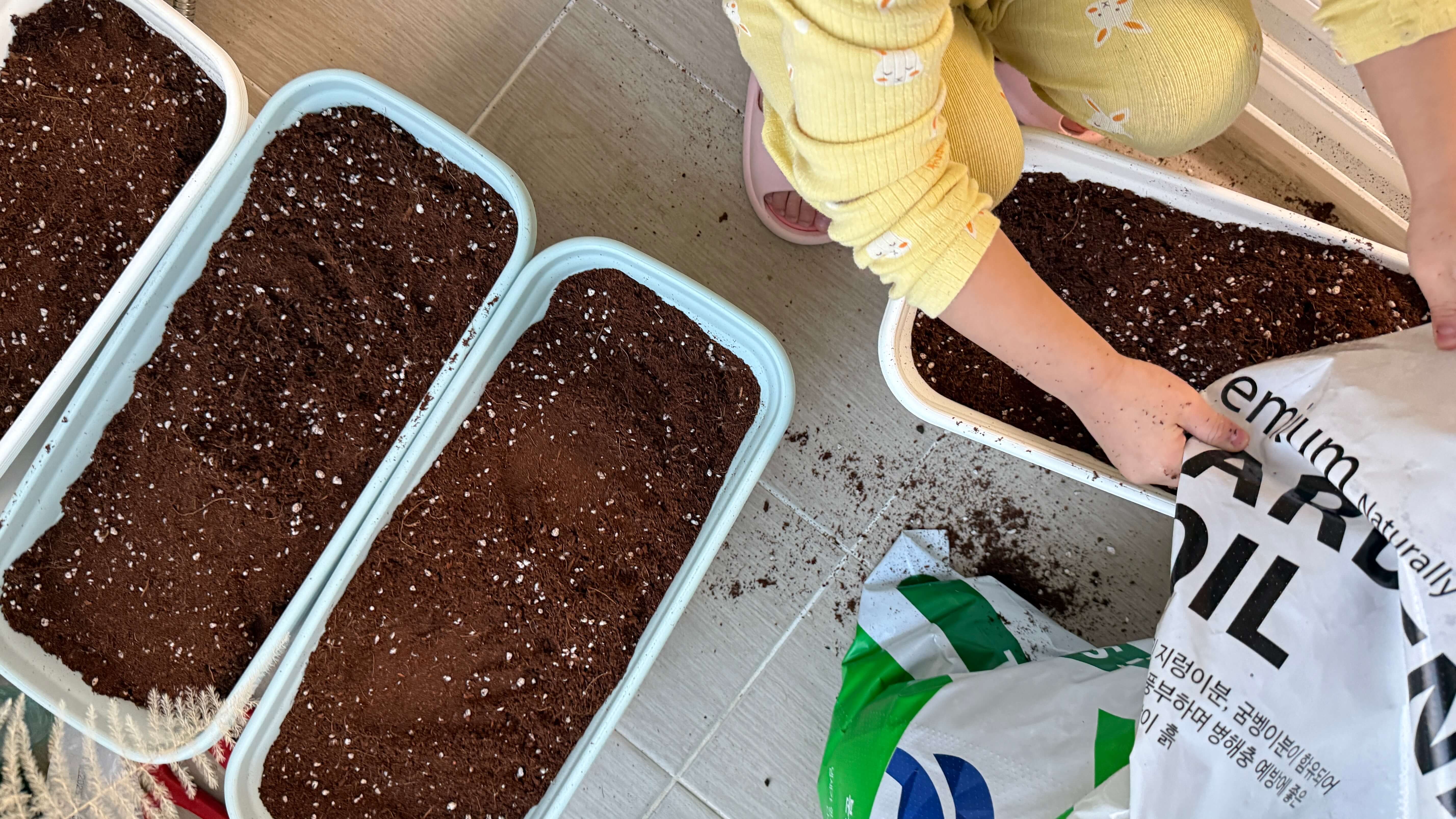 아이와미니텃밭만들기