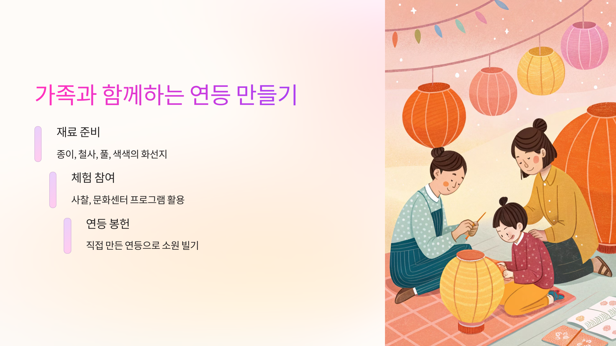 🧵 가족과 함께하는 연등 만들기