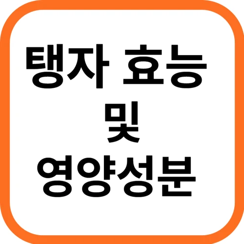 탱자 효능 및 영양성분