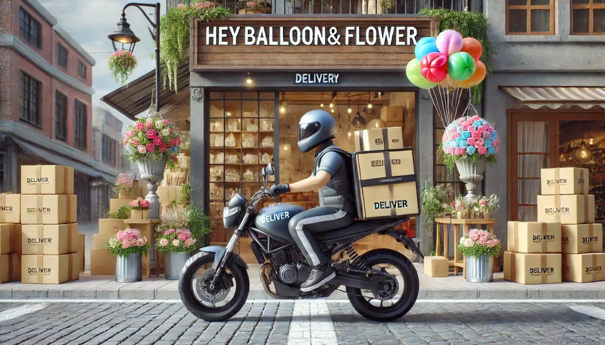 오토바이를탄-배송기사님의모습