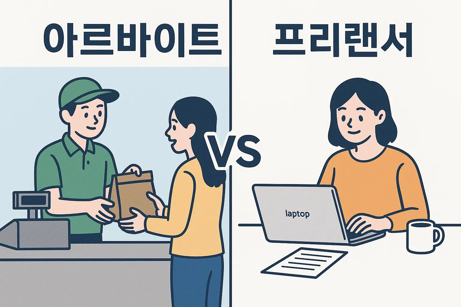 프리랜서 알바 차이