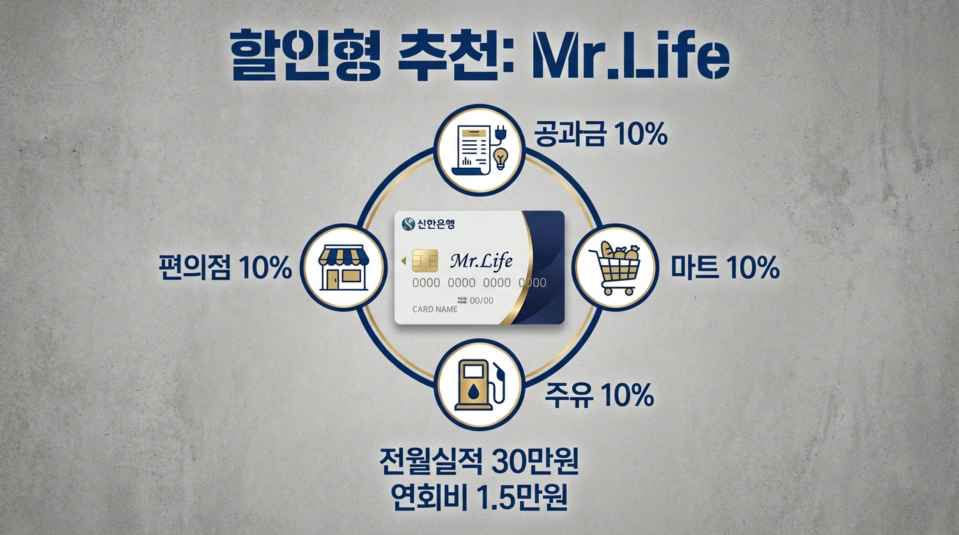 할인형 신한카드 추천, 생활비 아끼려면 어떤 카드?